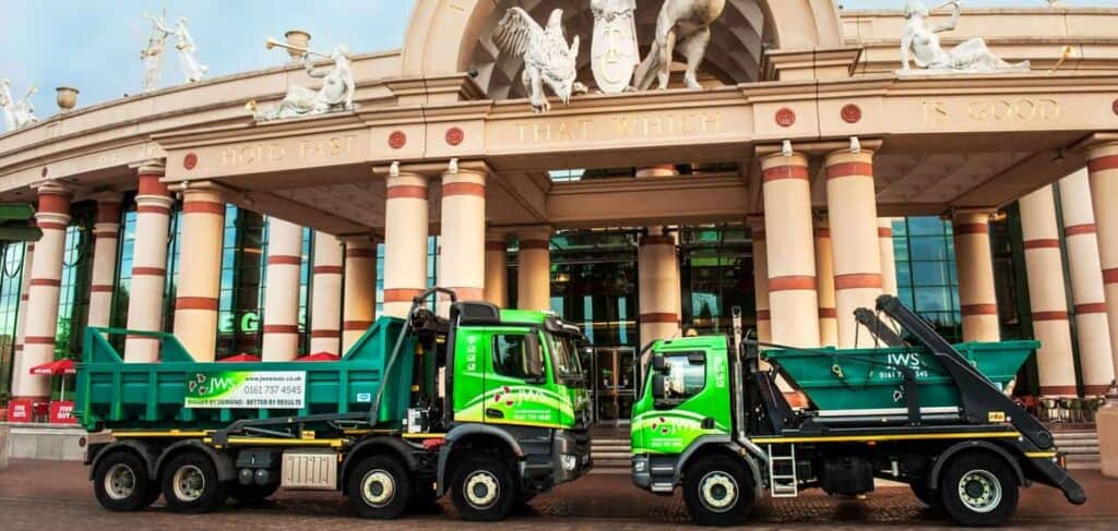 JWS fleet parked outside Trafford Centre